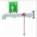 self-draining decontamination showers